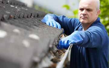 cleaning and inspecting Michaelchurch On Arrow roofs